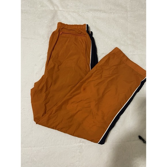 Vintage Y2K Nike windbreaker pants mens medium orange lined.. One Small Stain - Picture 1 of 5